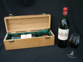 Single bottle wooden gift box