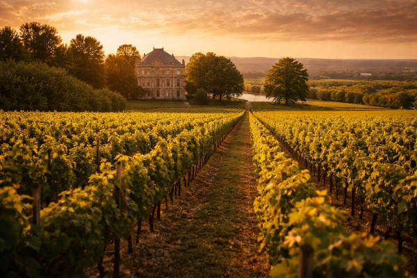 Bordeaux vineyard 2001 vintage France