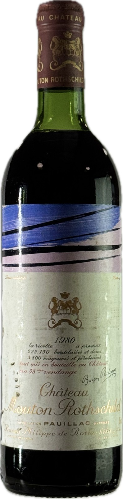 Chateau Mouton Rothschild 1980 Paulliac 1er Cru Grand Classe