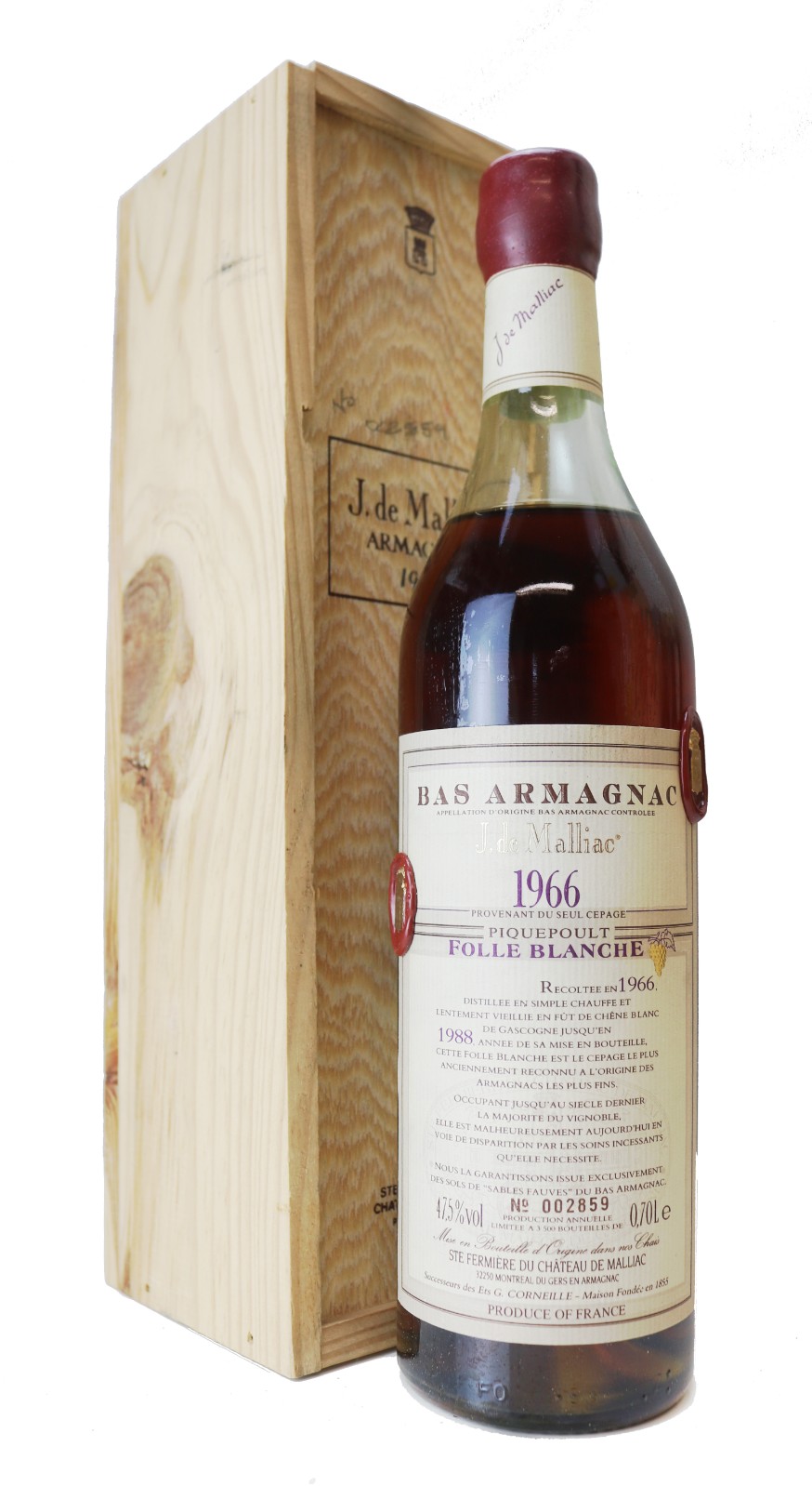 J. de Maillac, Armagnac, 1966 | Vintage Wine and Port