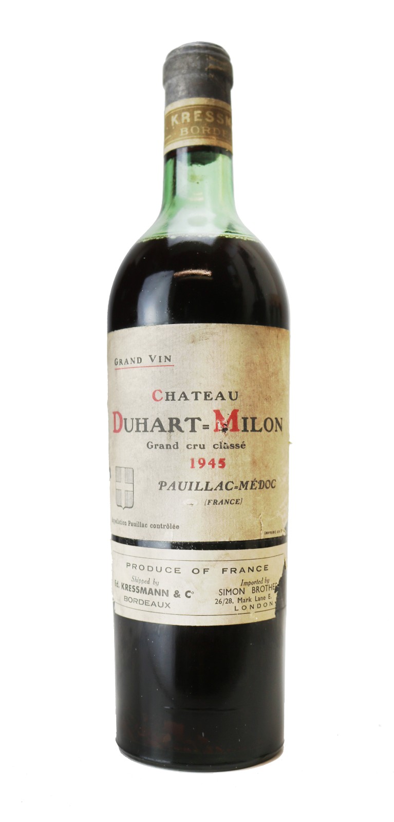 Chateau Duhart Milon Rothschild 1945 Pauillac 4th Growth