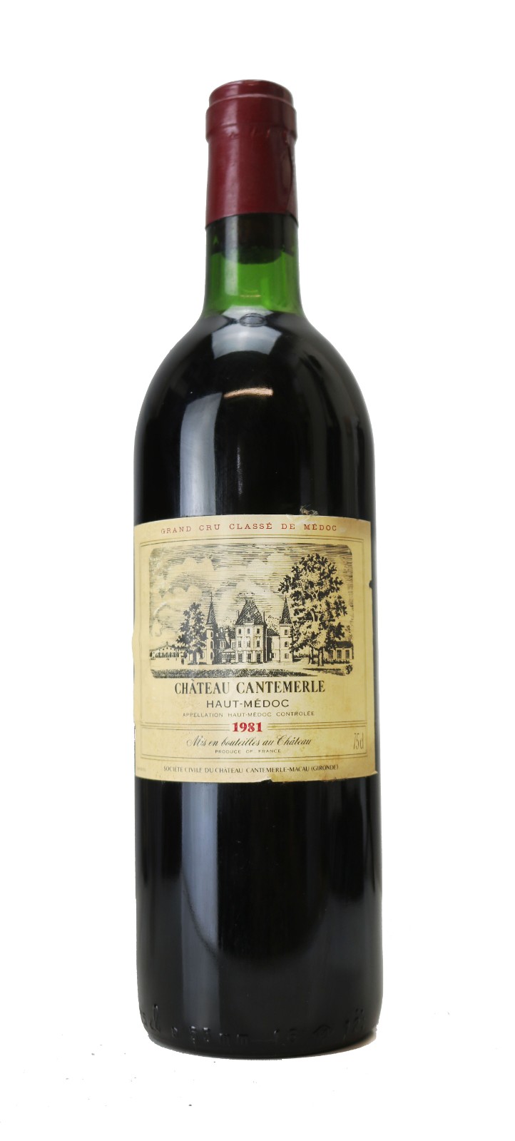 Chateau Cantemerle 1981 Haut-Medoc Damaged Label | Vintage Wine