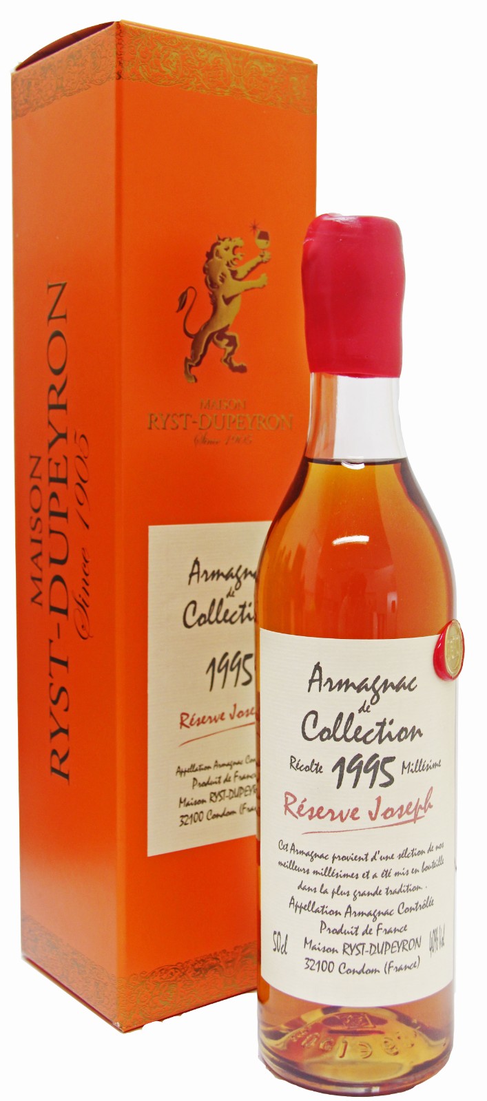 1945年 アーマニャック Ryst Dupeyron 200ml Ryst Dupeyron Armagnac 1995 Ryst Dupeyron Reserve Joseph Millesime