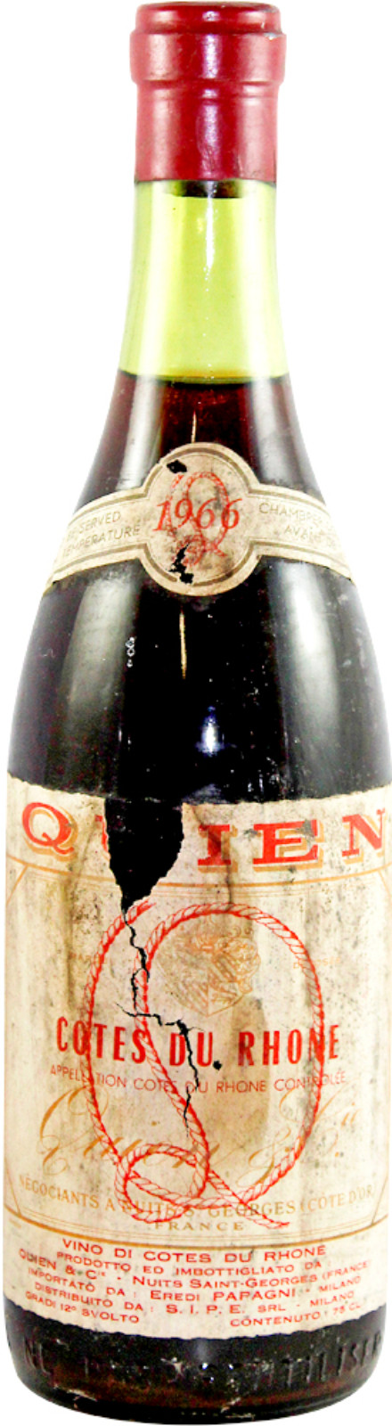 Cotes du Rhone 1966 Quien & Co, Côtes du Rhône | Vintage Wine and Port