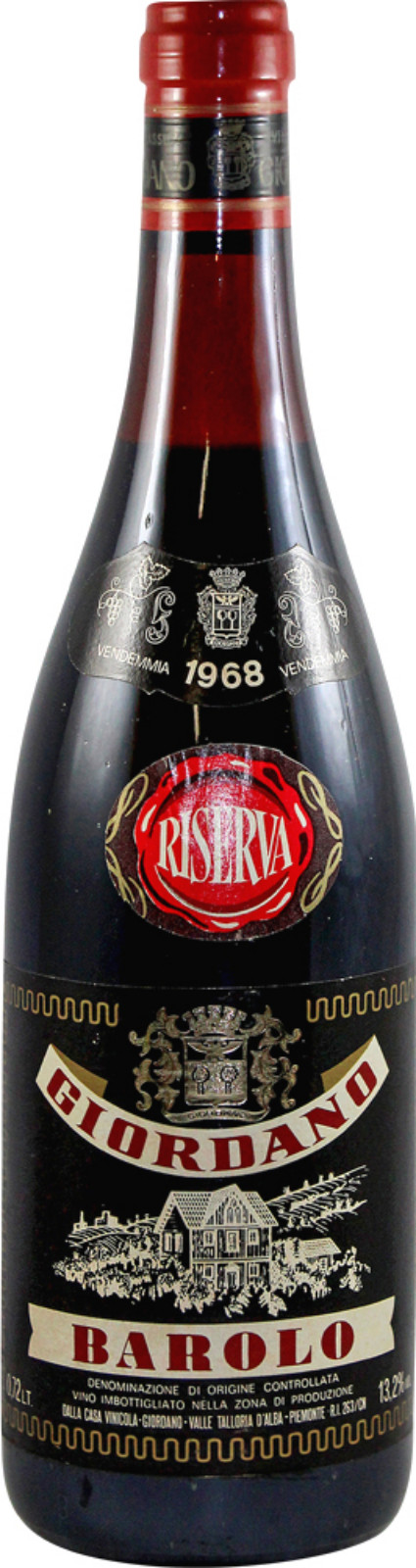Barolo 1968 Giordano - Riserva, Barolo, Piedmont | Vintage Wine