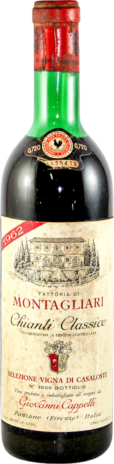Chianti 1962 Fattoria di Montagliari | Vintage Wine and Port