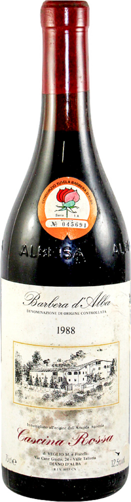 Barbera d'Alba 1988 Cascina Rossa di Veglio | Vintage Wine and Port