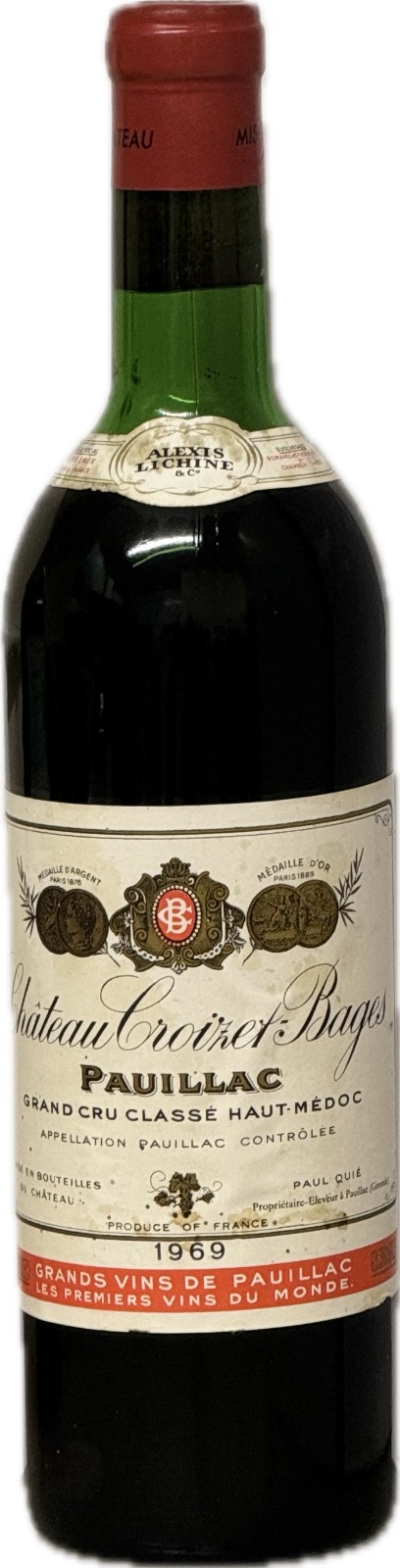 Chateau Croizet Bages 1969 Pauillac 5th Growth Classification