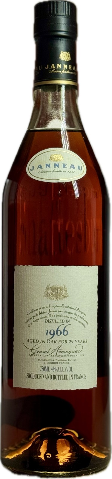 Janneau , Armagnac, 1966 | Vintage Wine and Port