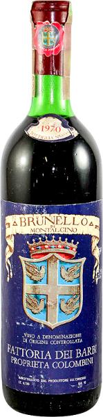 Brunello di Montalcino, 1970