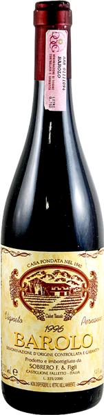 Vin Rouge Barolo 1990 Le Belvedere De Balocco 75cl 13,5
