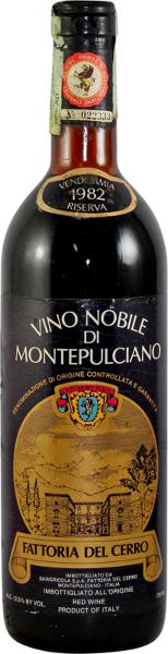 Nobile di Montepulciano, 1982