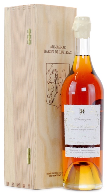 Baron de Lustrac 1963 Vintage Armagnac (Includes Original Wooden