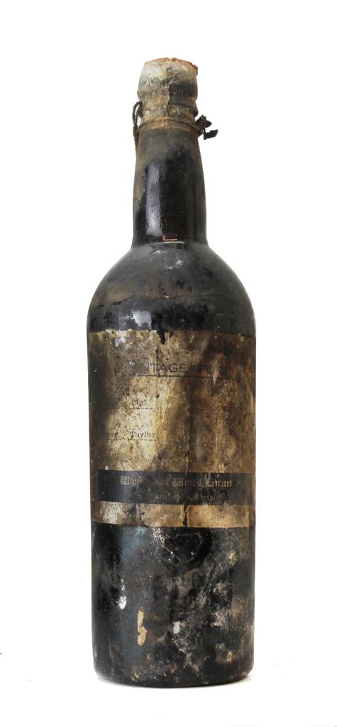 Old cheap wine bottle
